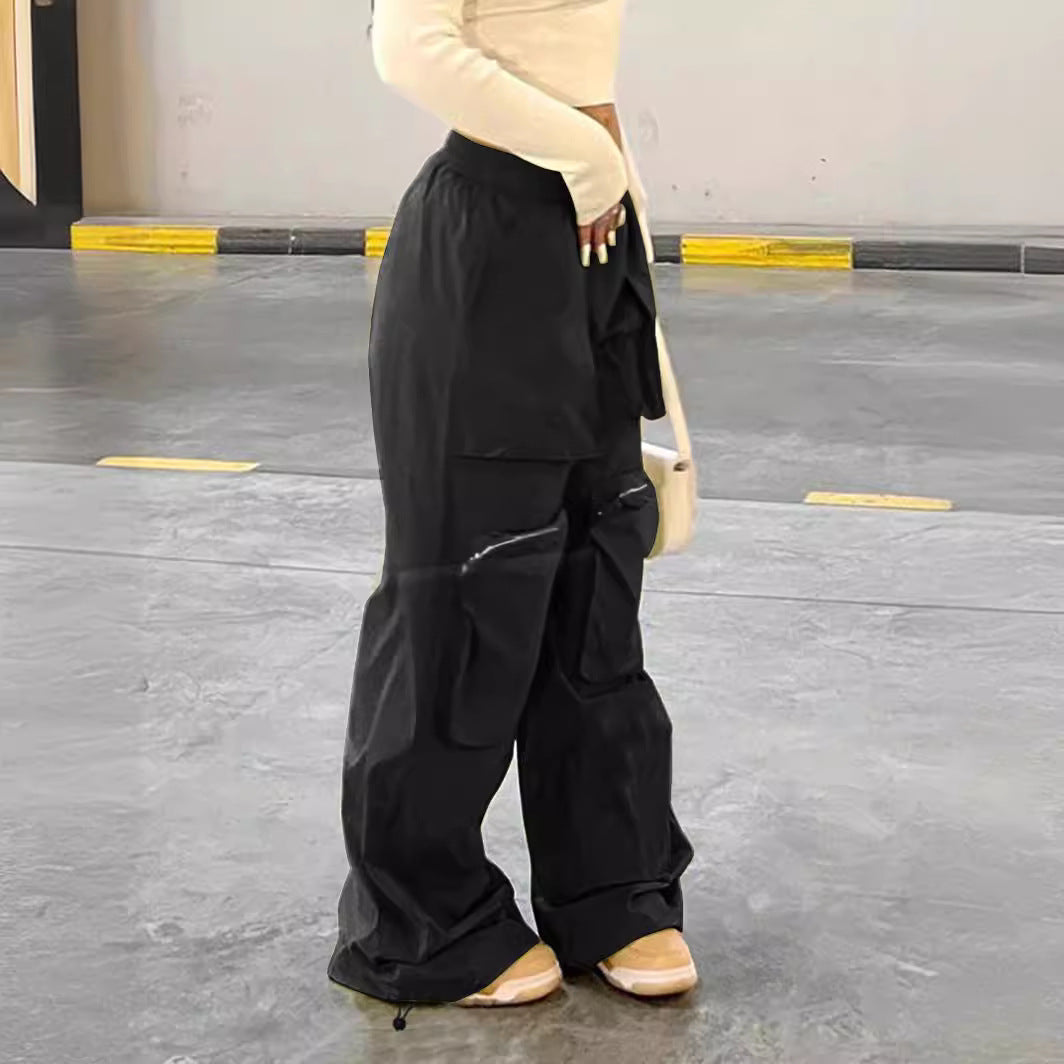 Loose Street Workwear Low Waist Trousers - Bellarte Enchanté Loose Street Workwear Low Waist Trousers